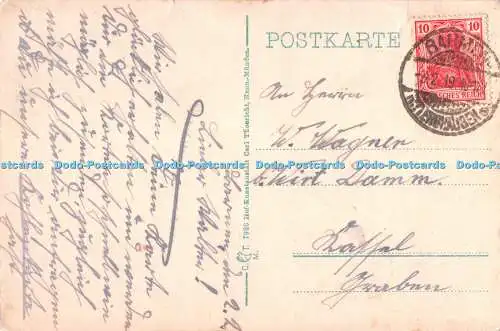 R467288 Die Edertalsperre Sperrmauer mit Abfahrendem Motorboot Carl Thoericht Ha