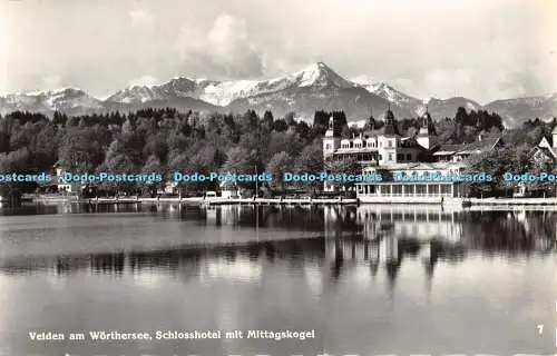 R467314 Velden am Worthersee Schlosshotel mit Mittagskogel Franz Schilcher RP