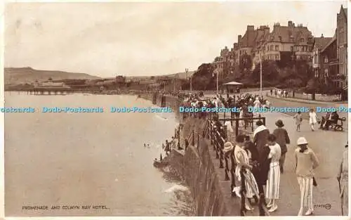 R467909 Promenade and Colwyn Bay Hotel Valentine Photo Brown Series