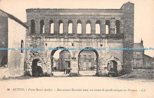 R467998 Autun Porte Saint Andre Monument Romain avec un corps de garde unique en