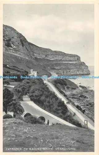 R474832 Eingang zum Marine Drive Llandudno Pelham Postkarte 9291