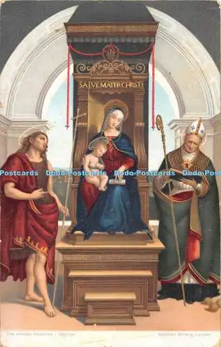 R471672 The Ansidei Madonna Raphael National Gallery London Misch and Stocks Wor