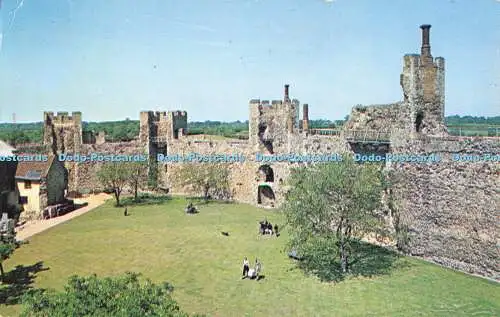 R477394 Inside Framlingham Castle Ernest Joyce Plastichrome C J Nicholas A I B P