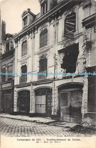 R474990 Cliche Leon Doucet Jules Matot Campagne de 1914 Bombardement de Reims 44