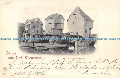 R477466 Gruss aus Bad Kreuznach Die alte Nahebrücke F W J