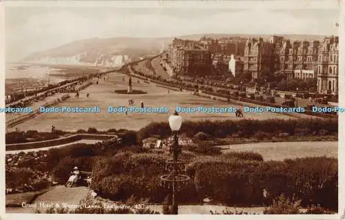 R471805 Grand Hotel and Western Lawns Eastbourne 42C Norman S and E RP 1939