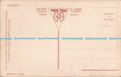 R471883 Gemälde See Boot Berg Burg Olio A G Serie Nr 0293 Postkarte
