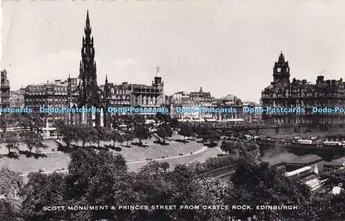 R477602 Edinburgh Scott Monument and Princes Street from Castle Rock M and L Nat