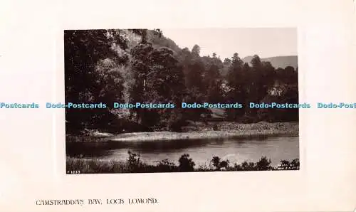 R468564 Loch Lomond Camstraddan Bay Rotary Photographic Plate Sunk Gem Series