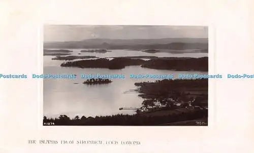 R468565 Loch Lomond The Islands From Stronbrae Rotary Photographic Plate Sunk Ge