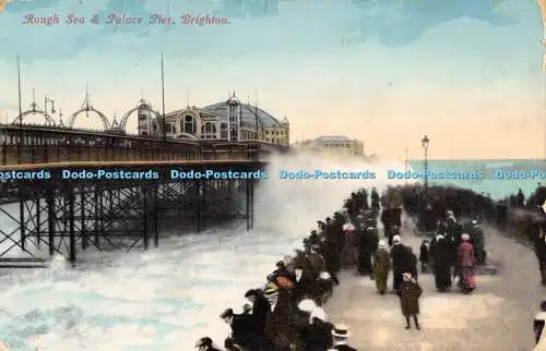 R472002 Brighton Rough Sea and Palace Pier Series No 373