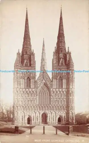 R475332 West Front Lichfield Cathedral M W Morrison