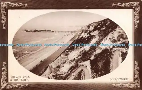 R472030 Bournemouth Zig Zag Walk and East Cliff J E Beale The Rotary Real Photog