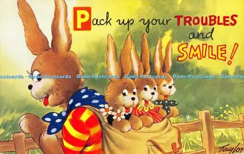 R472058 Pack Up Your Troubles and Smile Bamforth Merry Message Series No G 176 T