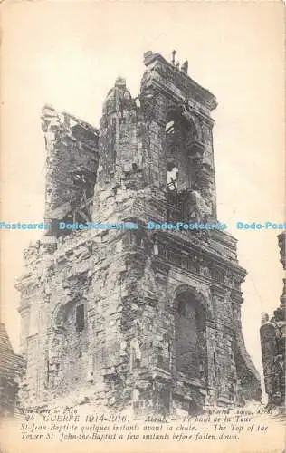 R475460 Schraubstock Paris Nr 2576 24 Guerre 1914 1916 Arras St jean Baptiste Tower St J