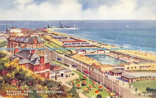 R472175 Folkestone Bathing Pool and Rotunda Valentine Art Colour E W Trick
