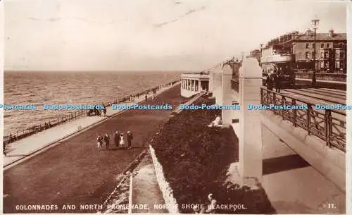 R478033 Blackpool Colonnades and North Promenade North Shore M Miller RP 1934