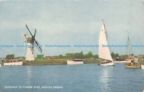 R468939 Norfolk Broads Eingang zum Thurne Dyke J Salmon 1962