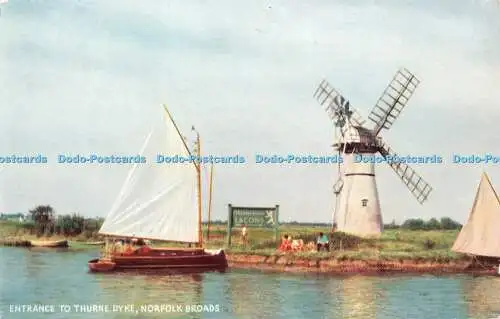 R468940 Norfolk Broads Eingang zum Thurne Dyke J Salmon 1963