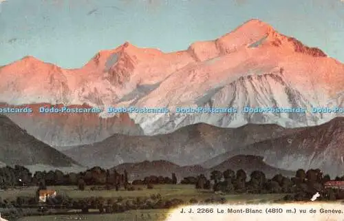 R478152 Le Mont Blanc vu de Geneve Jullien Freres