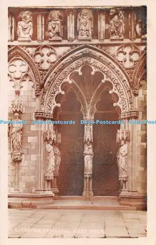 R475840 Lichfield Cathedral West Door W H S and S Derwent Series 4413