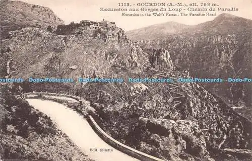 R472550 1113 Gourdon A M Excursion aux Gorges du Loup Chemin du Paradis Wolfs Pa