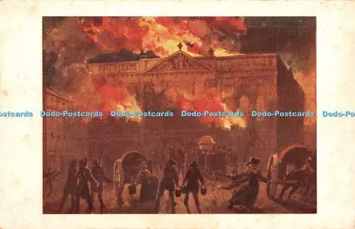 R469128 Third Town Hall on Fire Brown Picton and Hornby Libraries Liverpool W G