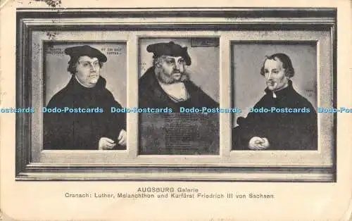 R472572 Augsburg Galerie Cranach Luther Melanchthon und Kurfürst Friedrich III. v