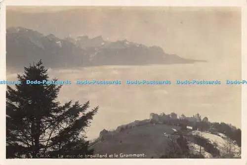 R472579 Caux La mer de brouillard et le Grammont 3654 Perrochet Lausanne