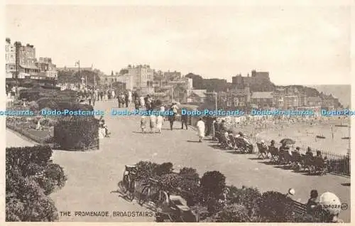 R475987 The Promenade Broadstairs 204029 Valentines Sepiatype Series