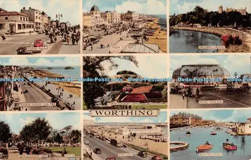 R478402 Worthing Marine Parade The Lido Norman S and E Photogravure Multi View 1