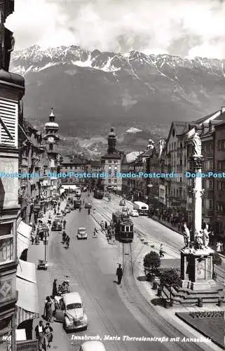 R476111 Innsbruck Maria Theresienstraße mit Annasaule K T V Chizzali RP