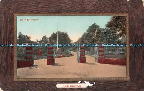 R478525 Darlington Park Entrance Valentines Series 1926