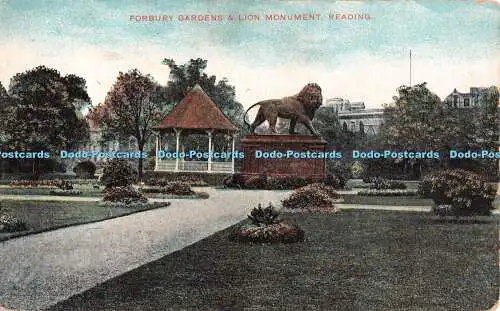 R469381 Reading Forbury Gardens and Lion Monument G D und D L