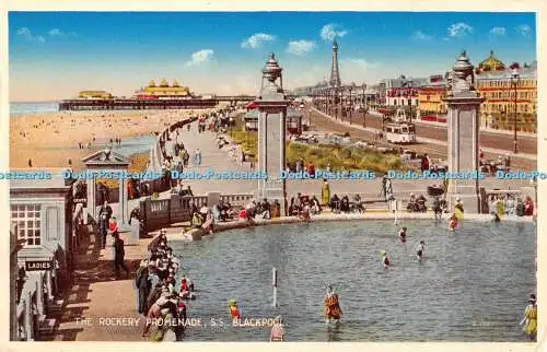 R469425 S S Blackpool The Rockery Promenade Valentine De Luxe Farbe