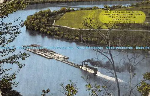 R472893 Halbmond auf Ohio mit Blick auf den Ohio River Municipal Golf Course S