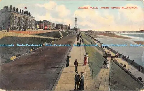 R472910 353 A Middle Walk north Shore Blackpool E R G No 19 Victoria Series 1909