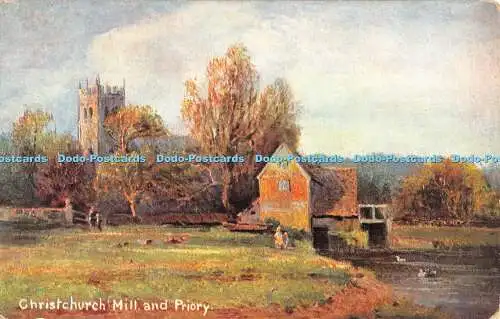 R472936 Christchurch Mill and Priory S Hildesheimer Dorsetshire Ansichten Serie Nr.