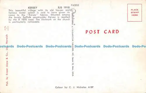 R472938 Kersey EJS 1910 Ernest Joyce Plastichrome Farbbild Verlag C J N