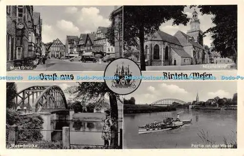 R478682 Gruss aus Rinteln Weser Marktplatz Nicolaikirche Evo Ernst Voigt Multi V