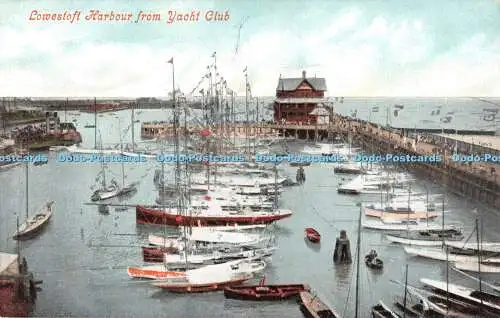 R472982 Lowestoft Harbour aus Yacht Club Valentines Serie