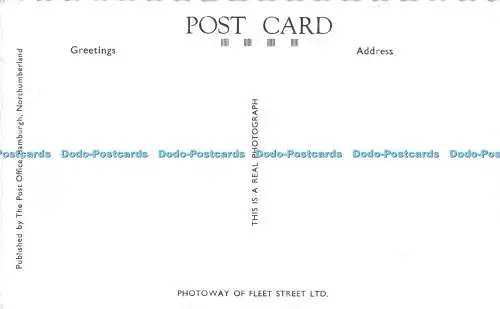 R472986 J 15853 Luftaufnahme Schloss Bamburgh The Post Office RP Photoway der Flotte