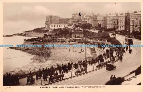 R469624 Weston Super Mare Madeira Cove and Promenade H J Serie 1928