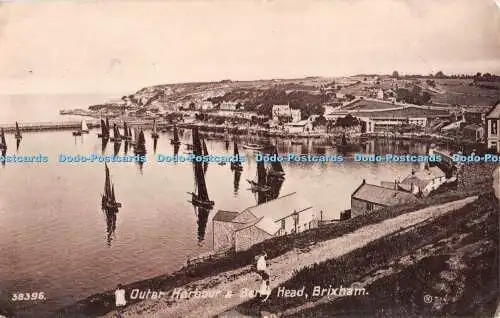 R469664 Brixham Outer Harbour and Berry Head Valentine Nu Vu Serie 1910