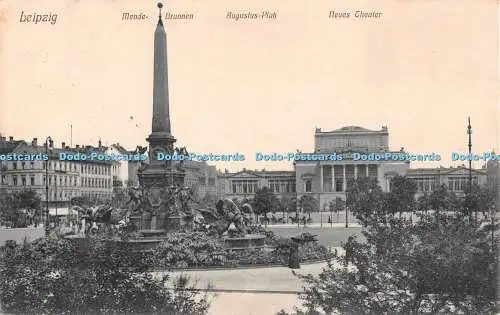 R478914 Leipzig Mende Brunnen Augustus Platz Neues Theater Rudolf Brauneis