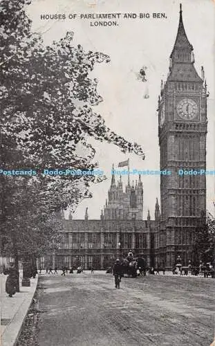 R476589 London Houses of Parliament and Big Ben Auto Photo Series 1909