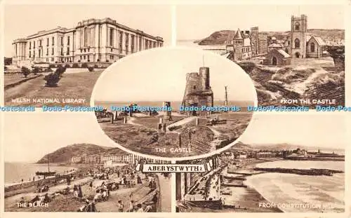 R469913 Aberystwyth The Castle Welsh National Library J Salmon Multi View