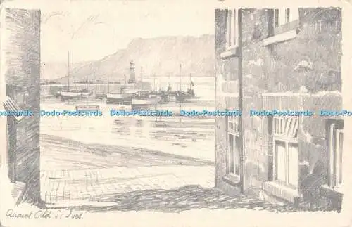 R479103 Urige alte St Ives Bleistiftskizze Reproduktionen 1947