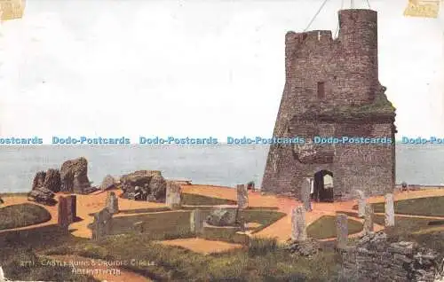 R469952 Aberystwyth Castle Ruins and Bridge Circle J Salmon 1925