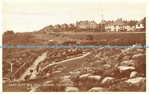 R473418 Folkestone East Cliff and Rock Gardens Valentine Phototype
